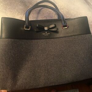 Kate Spade large grey flannel tote